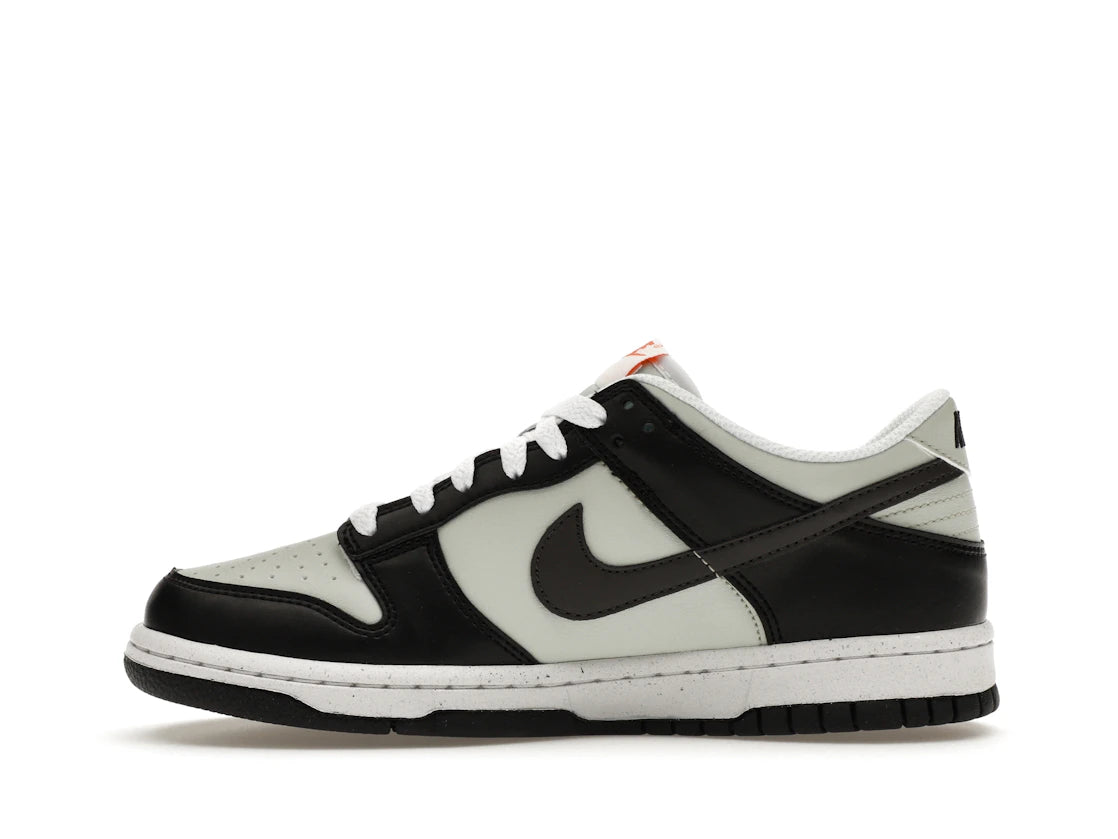 322915 Nike Dunk Low Black Bright Mandarin Mini Swoosh (GS)