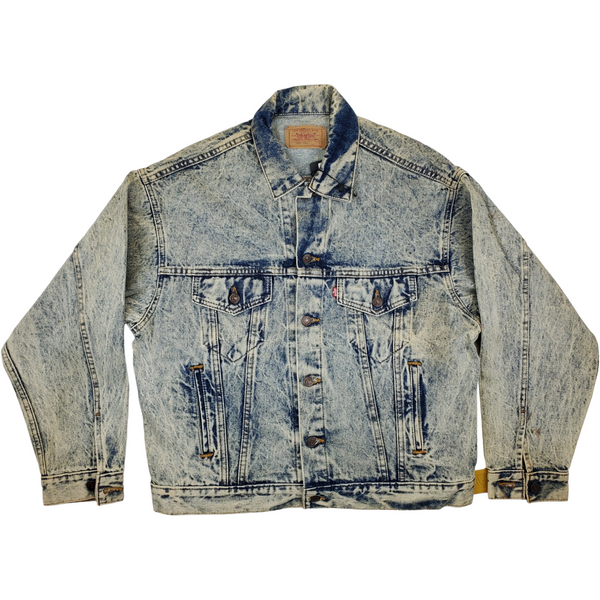 (80s) Levi's White Acid Washed Denim Jacket w/ Tags