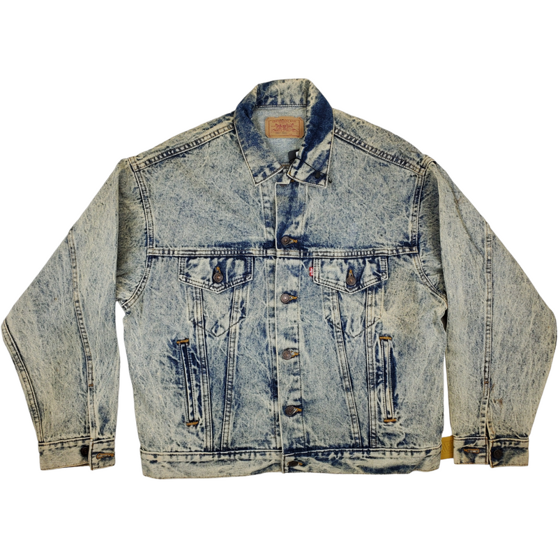 (80s) Levi's White Acid Washed Denim Jacket w/ Tags