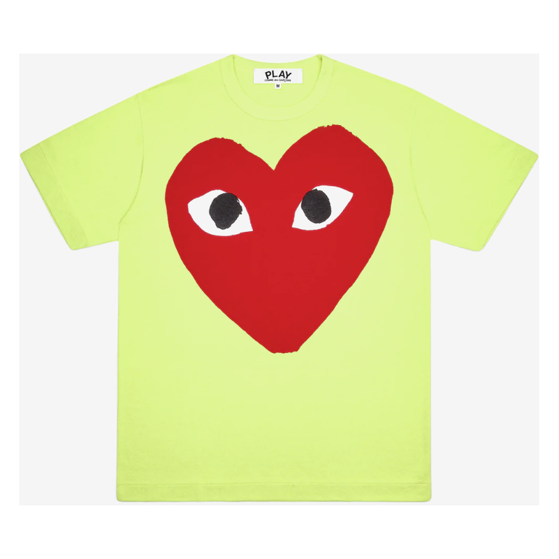 Comme des Garçons Play Bright Heart Logo T-Shirt 'Green'