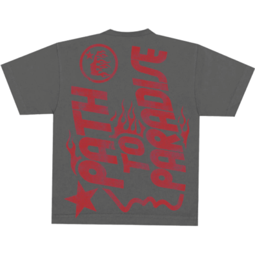 337765 Hellstar Path to Paradise Tee Jesus Emblem Vintage Black