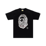 BAPE Japanese Festival Poster Ape Head Tee 'Black'