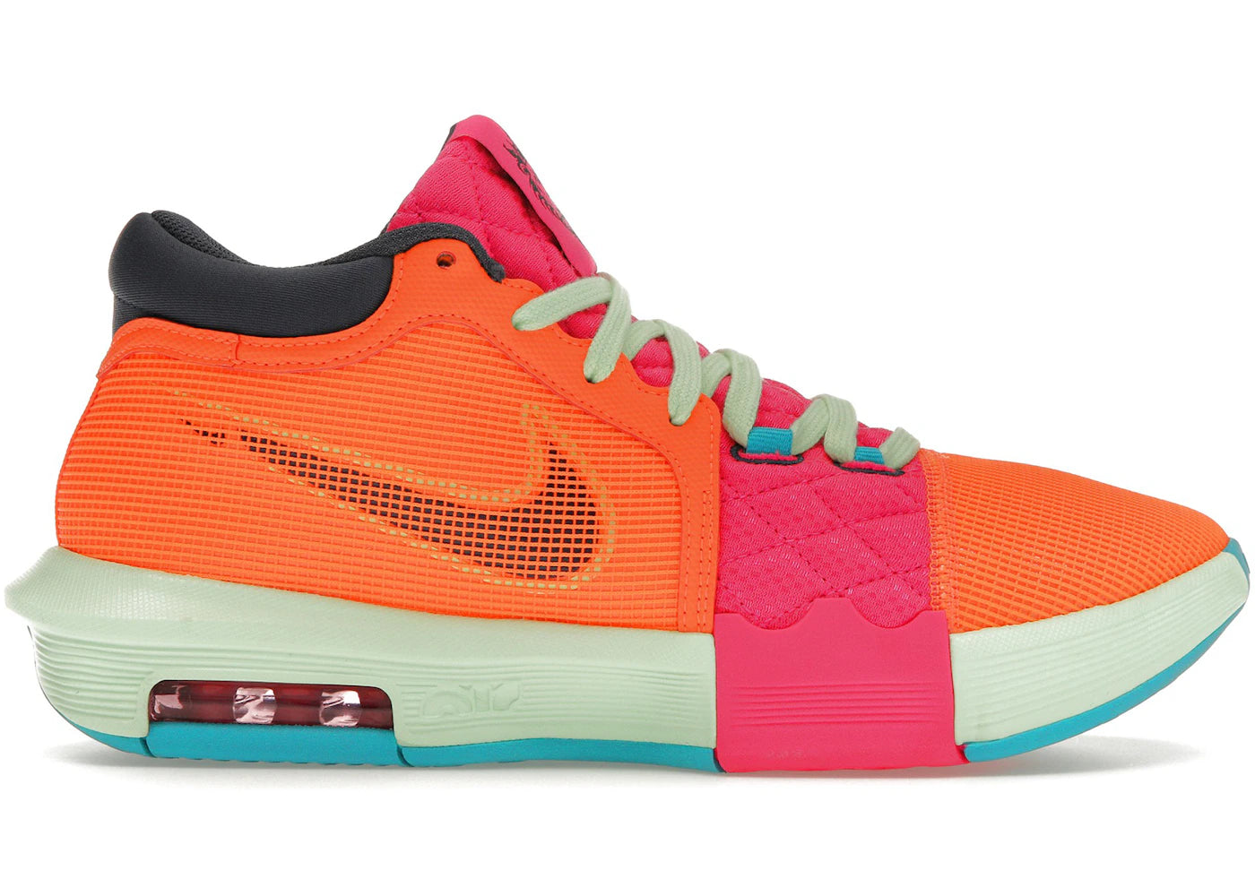 445845 Nike LeBron Witness 8 Total Orange Laser Fuchsia