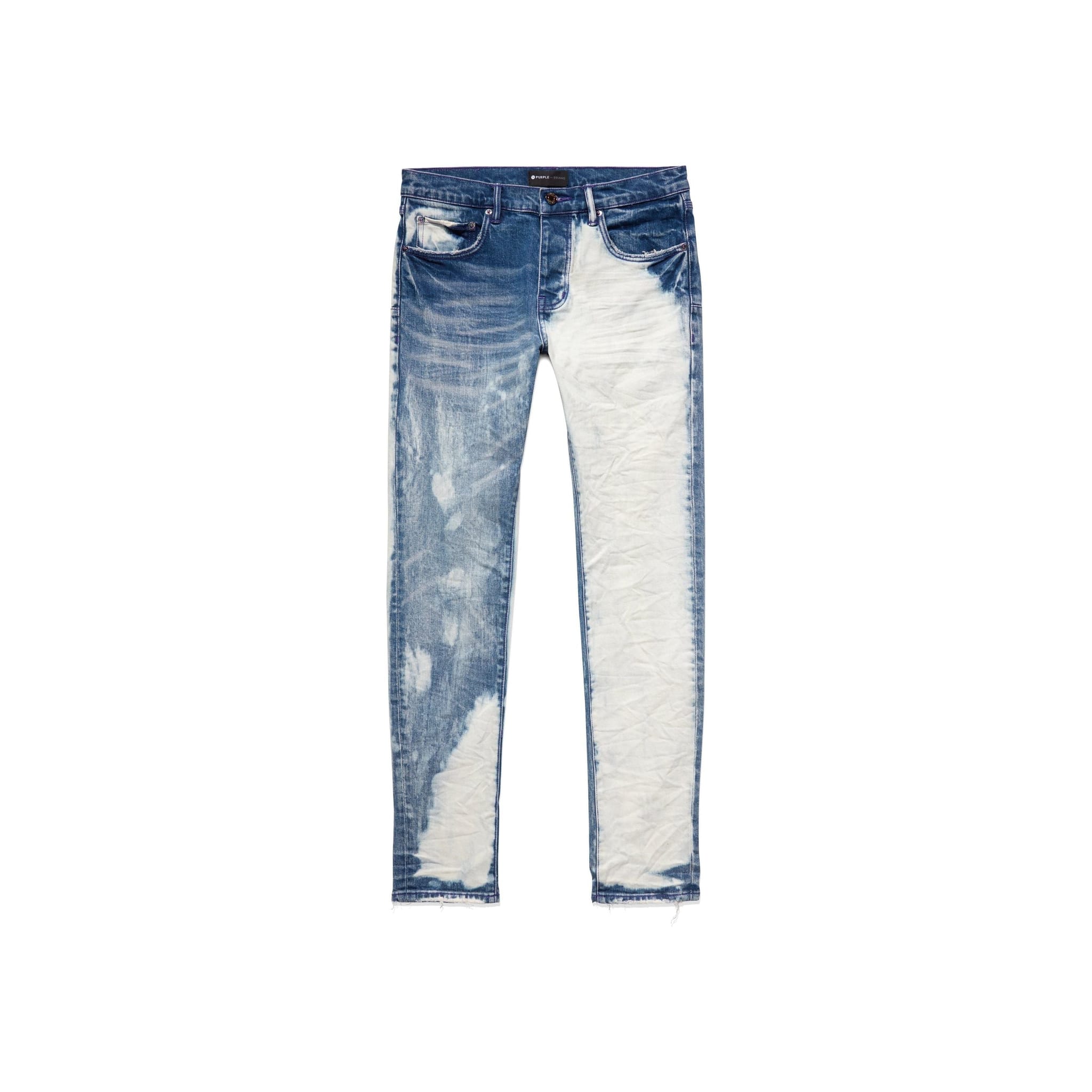 271448 Purple Brand Light Indigo Half Bleach Jeans