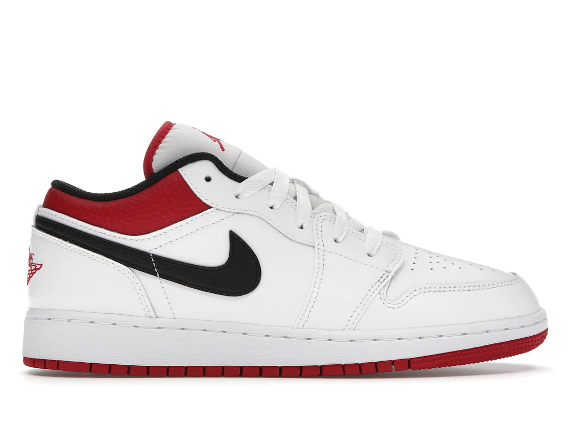 387325 Air Jordan 1 Low GS 'White Gym Red'