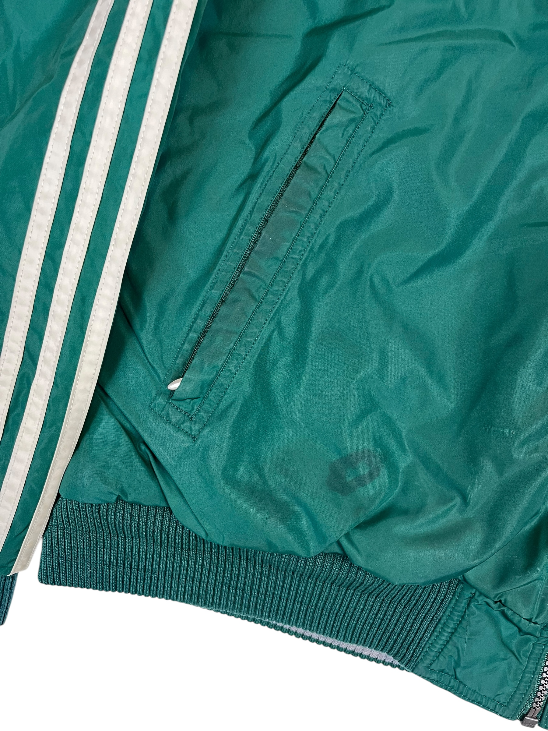 374771 (90s) Adidas Green Full Zip Reversible Jacket