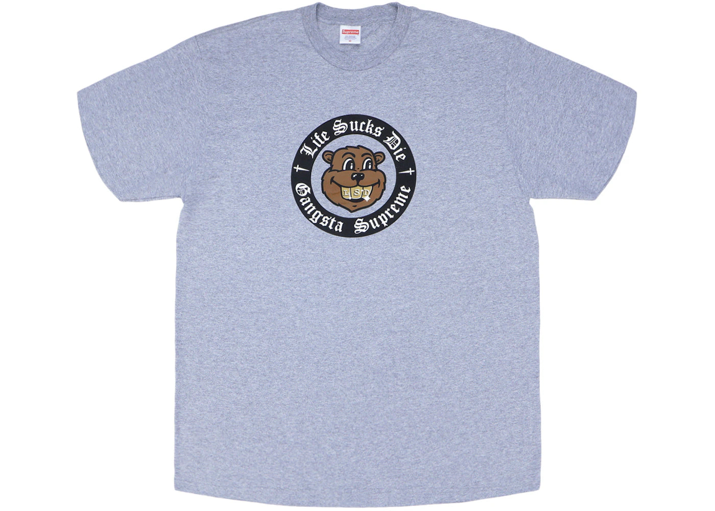 702979 Supreme Life Sucks Die Tee Heather Grey