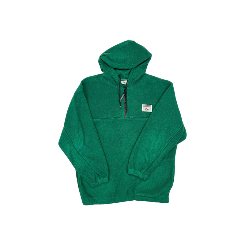 (90s) Jerzees 1/4 Zip Green Fleece Hoodie