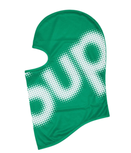 383128 Supreme Halftone Lightweight Balaclava 'Green'