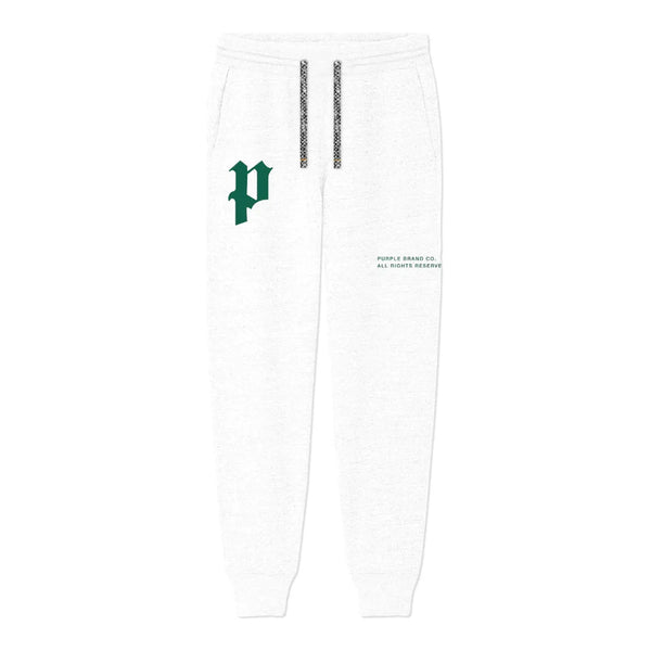 Purple Brand French Terry Sweatpant Gothic P Brilliant White