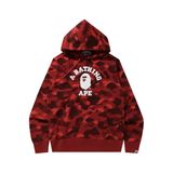 BAPE Online Exclusive Color Camo College Pullover Hoodie 'Red'