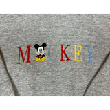 (90s) Mickey Mouse Embroidered Spellout Crewneck