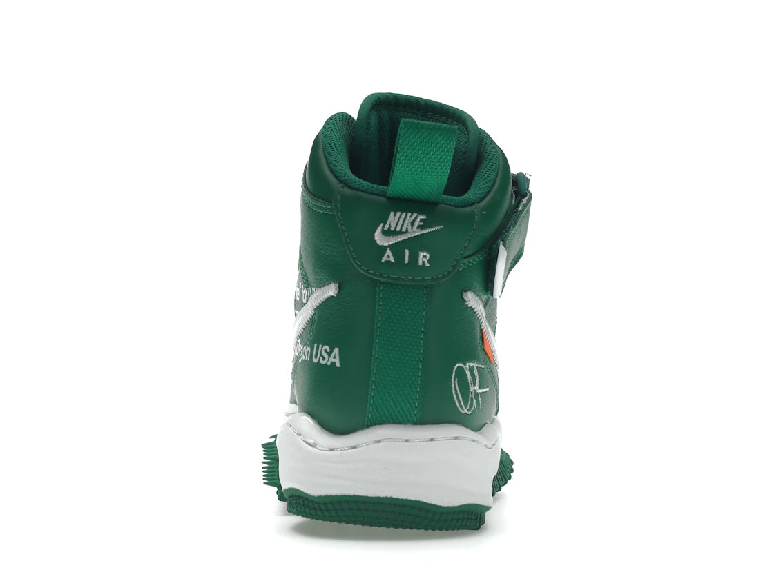 669676 Nike Air Force 1 Mid Off-White Pine Green