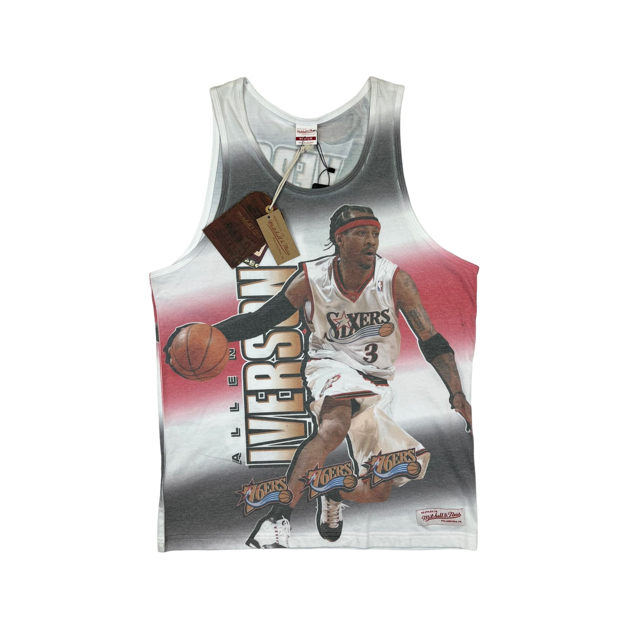 272927 (modern) Allen Iverson Mitchell & Ness 76ers Big Print Tank Top
