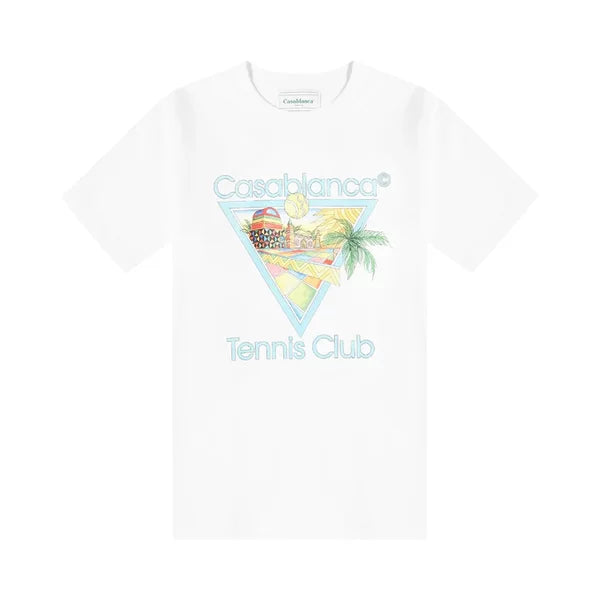 Casablanca Afro Cubism Tennis Club T-Shirt 'White'