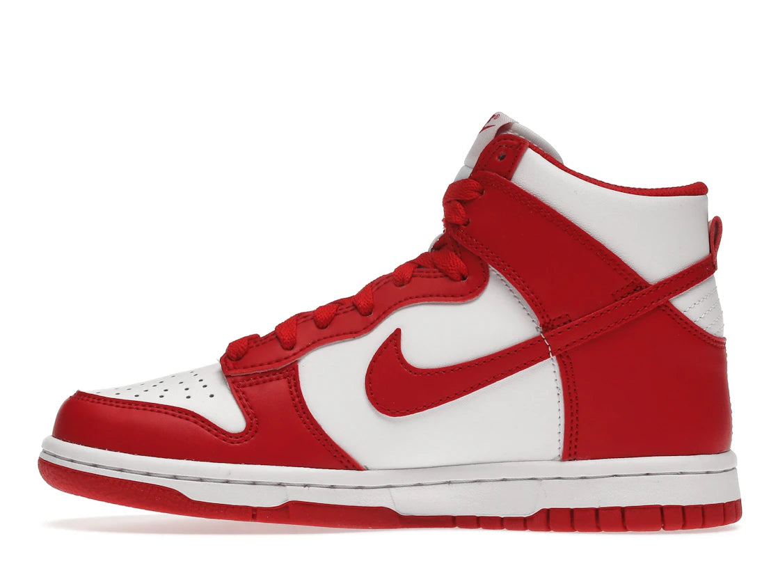 340718 Nike Dunk High Championship White Red (White Tongue Tag) (GS)
