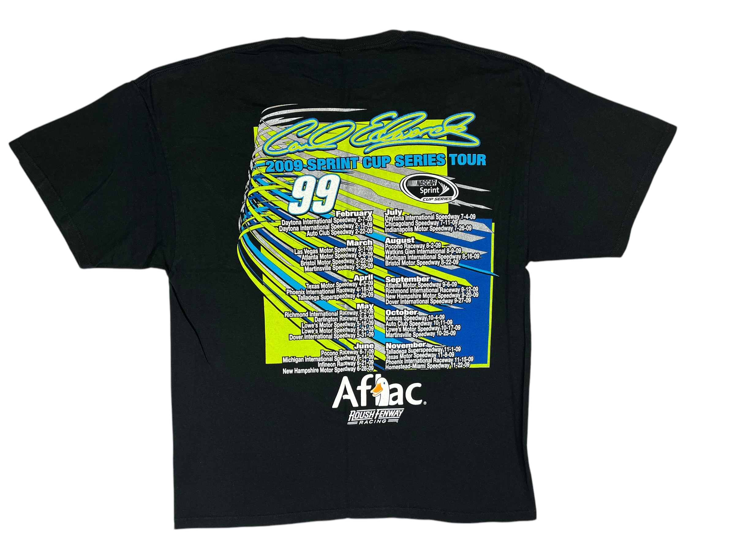 375195 (2009) Aflac Carl Edwards Nascar Sprint Cup Racing T-Shirt
