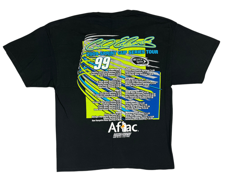 (2009) Aflac Carl Edwards Nascar Sprint Cup Racing T-Shirt