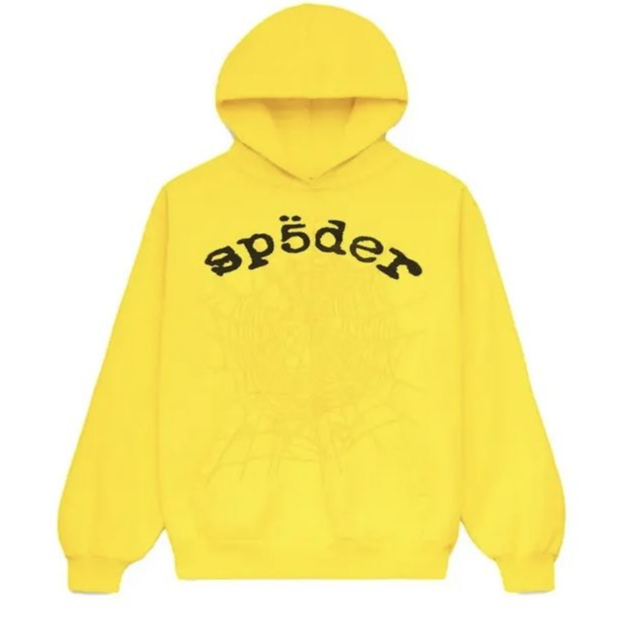 704827 Sp5der OG Web V2 Hoodie 'Yellow'