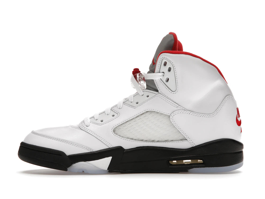 721697 Jordan 5 Retro Fire Red Silver Tongue (2020)
