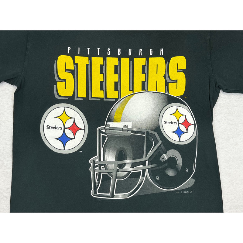 (90s) Pittsburgh Steelers NFL 1996 Helmet Chalk Line T-Shirt