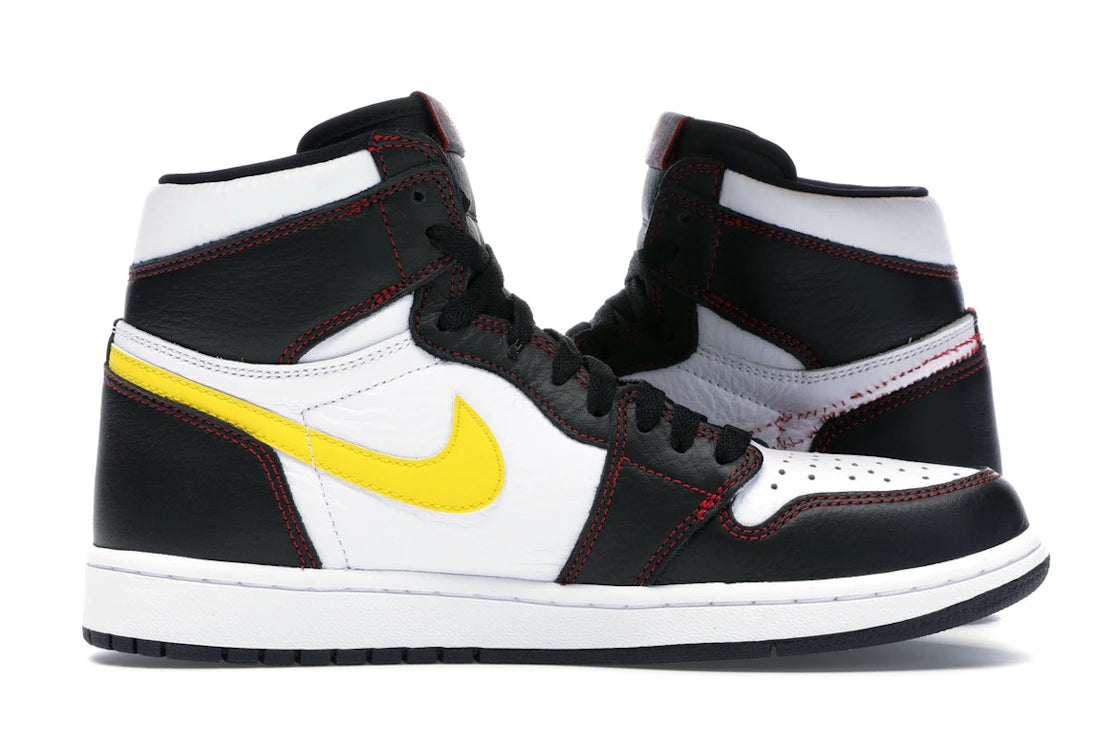 442265 Jordan 1 Retro High Defiant White Black Gym Red