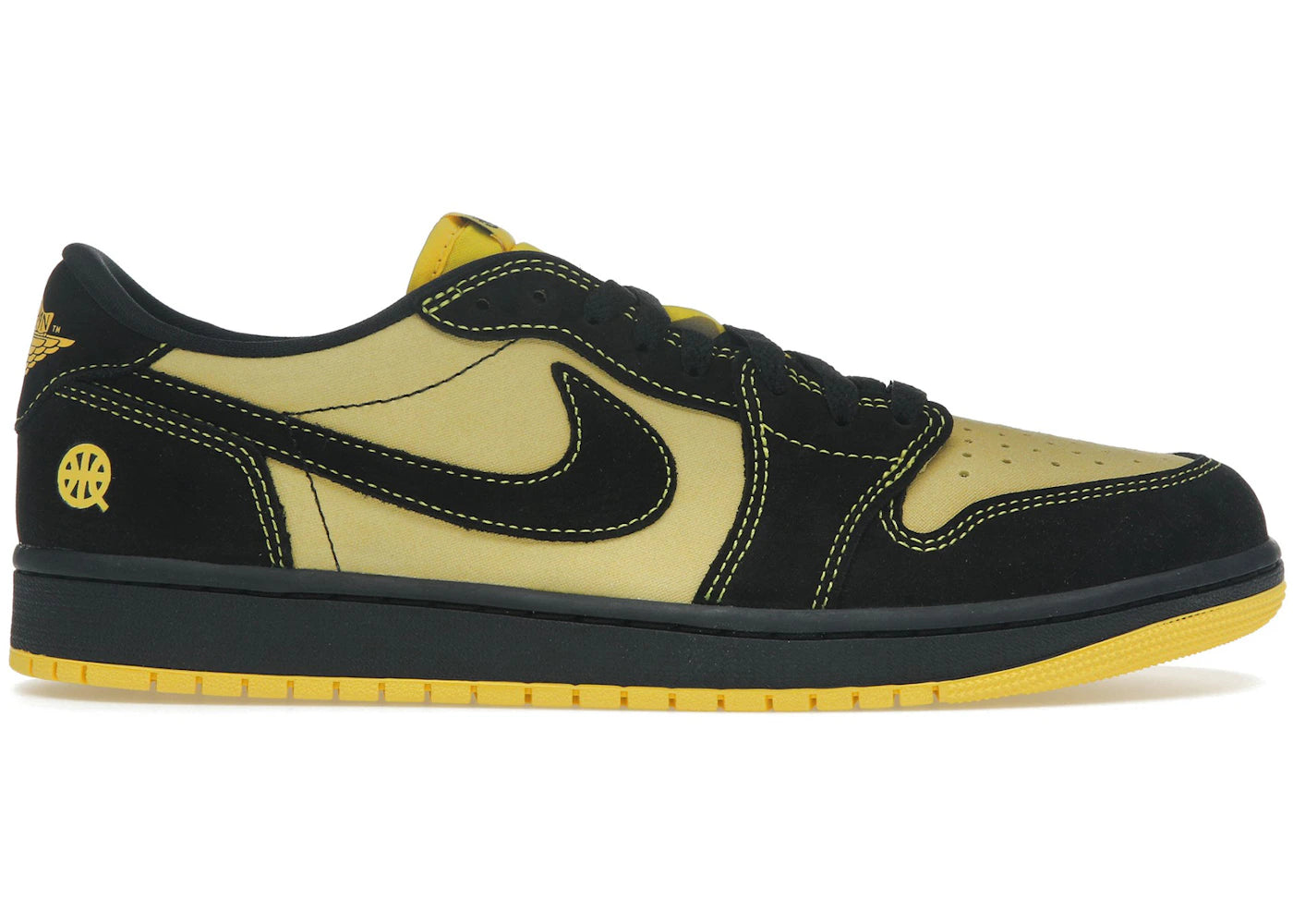 718847 Jordan 1 Retro Low OG Quai 54 Black Tour Yellow Red