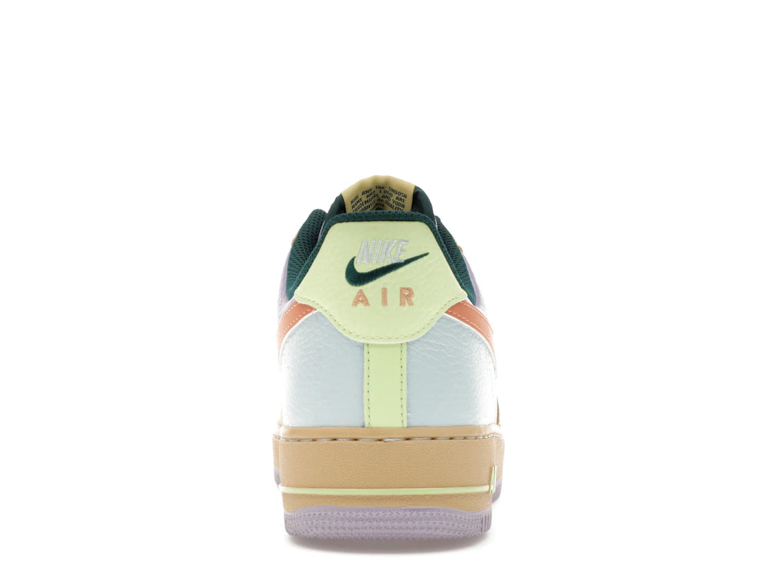 657395 Nike Air Force 1 Low '07 Sesame Hydrangeas Soft Yellow Apricot Agate