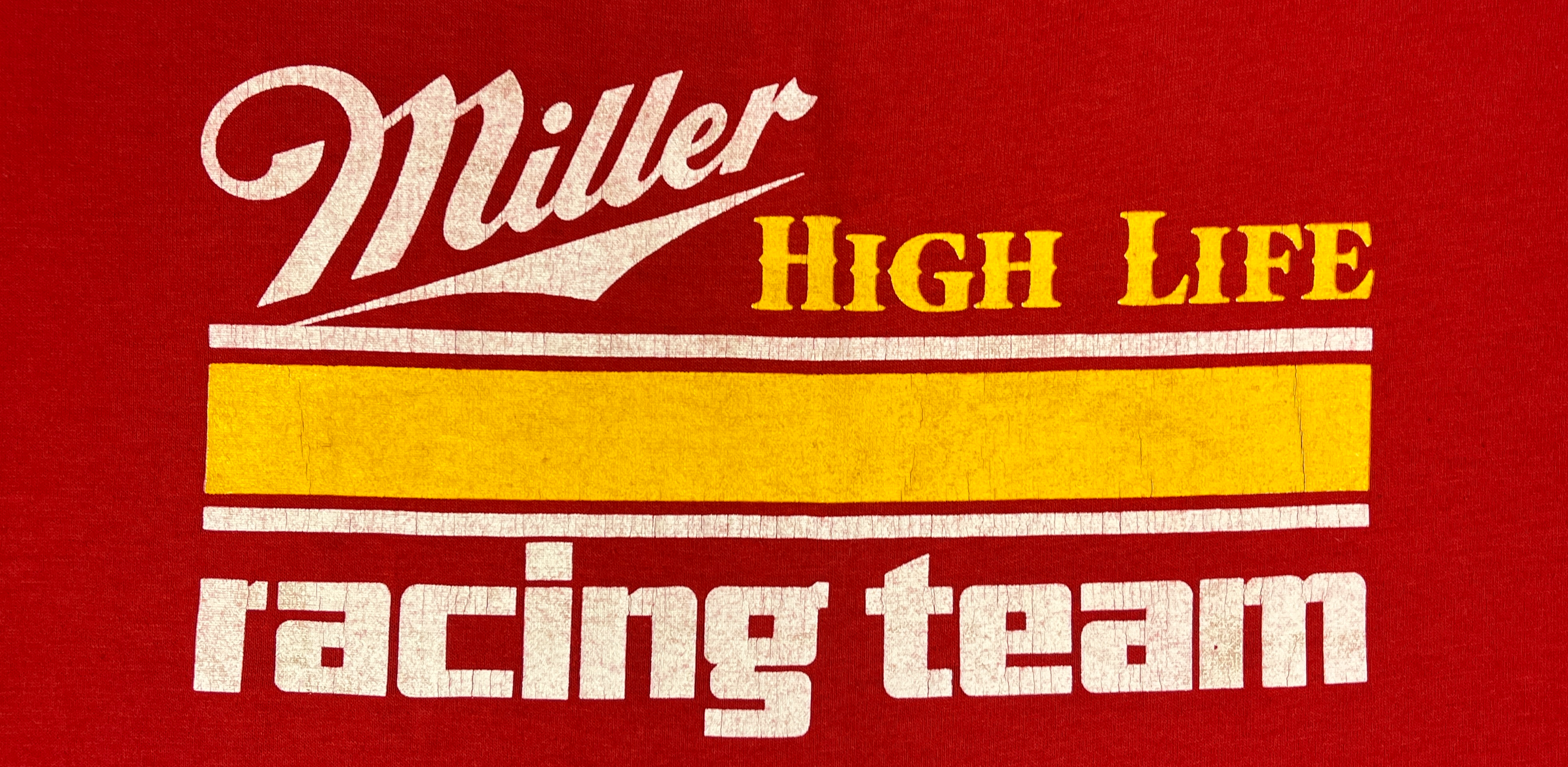 375183 (80s) Miller High Life Racing Team Beer T-Shirt