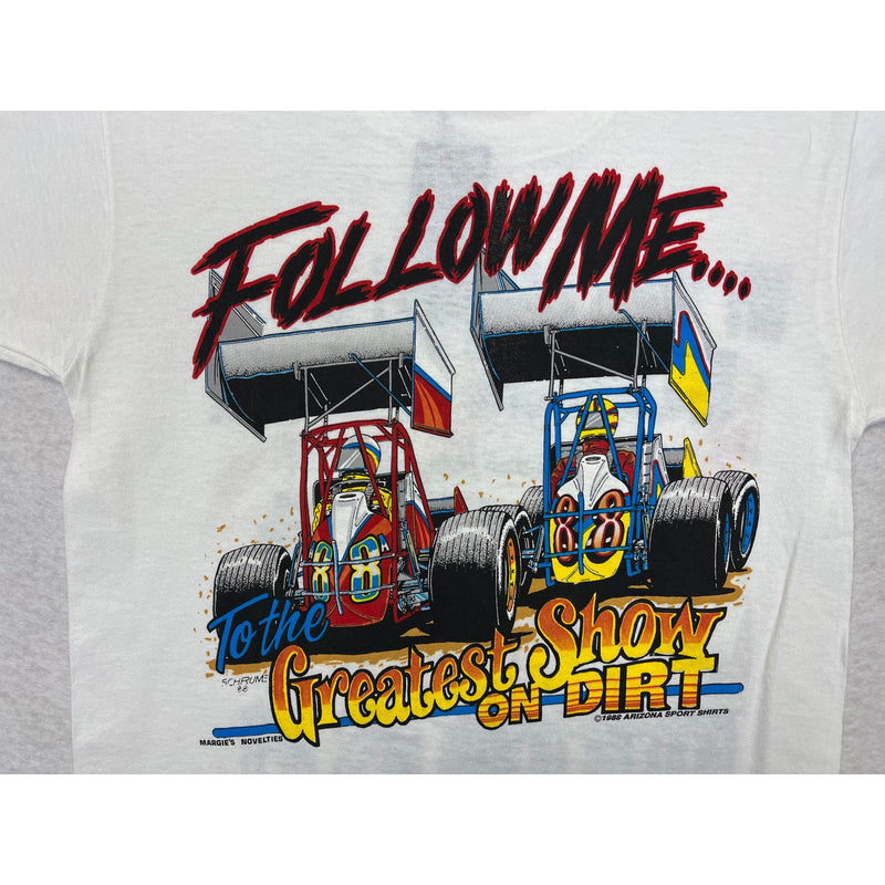 (1988) I'm Gonna Miss My Wife, Sprint Car Dirt Racing White T-Shirt m