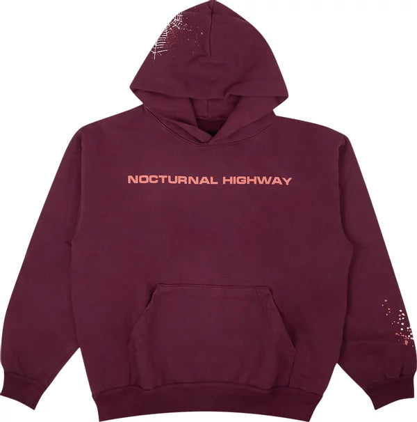 Sp5der Nocturnal Highway Hoodie 'Purple'