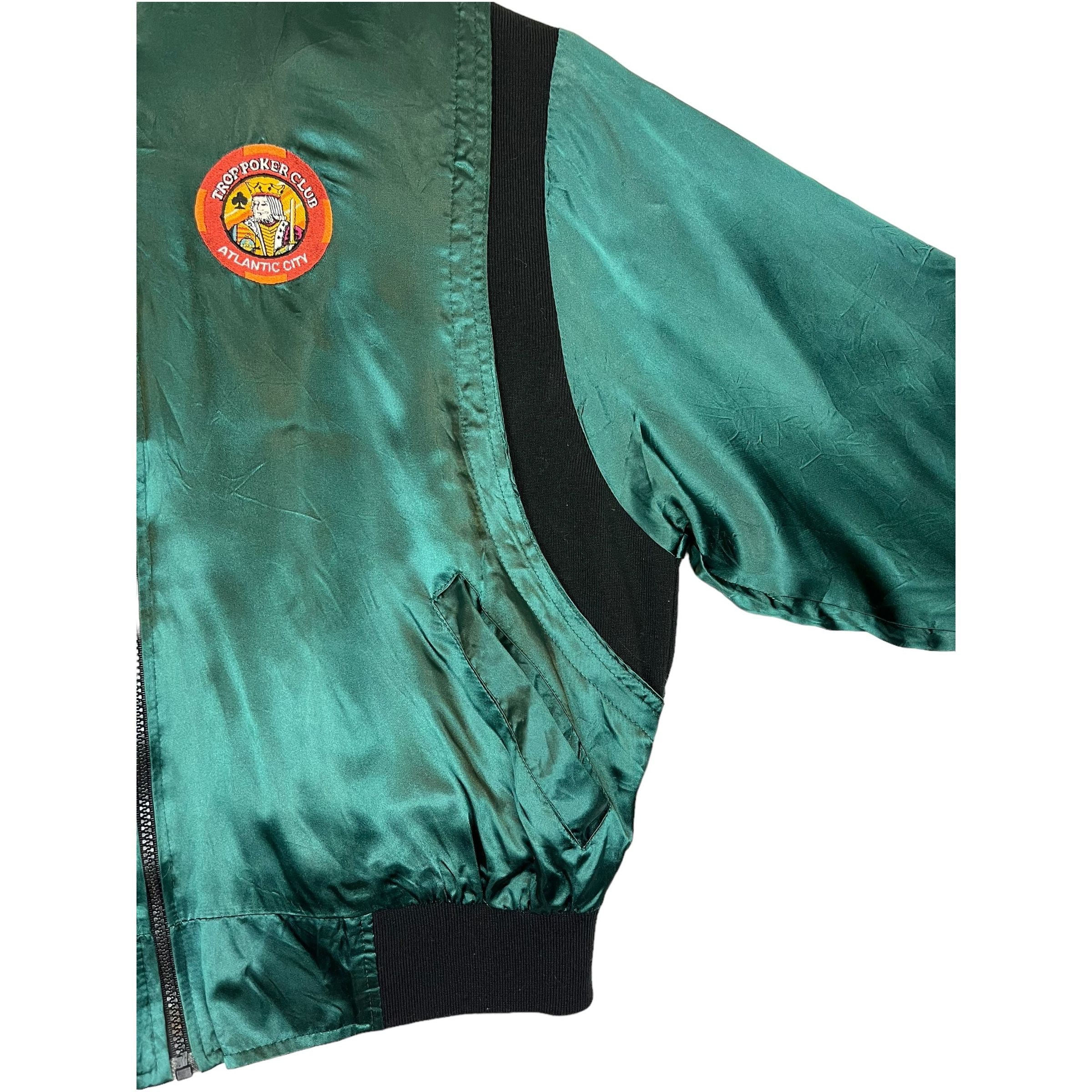 262217 (80s) Tropicana Poker Club Atlantic City Casino Satin Jacket