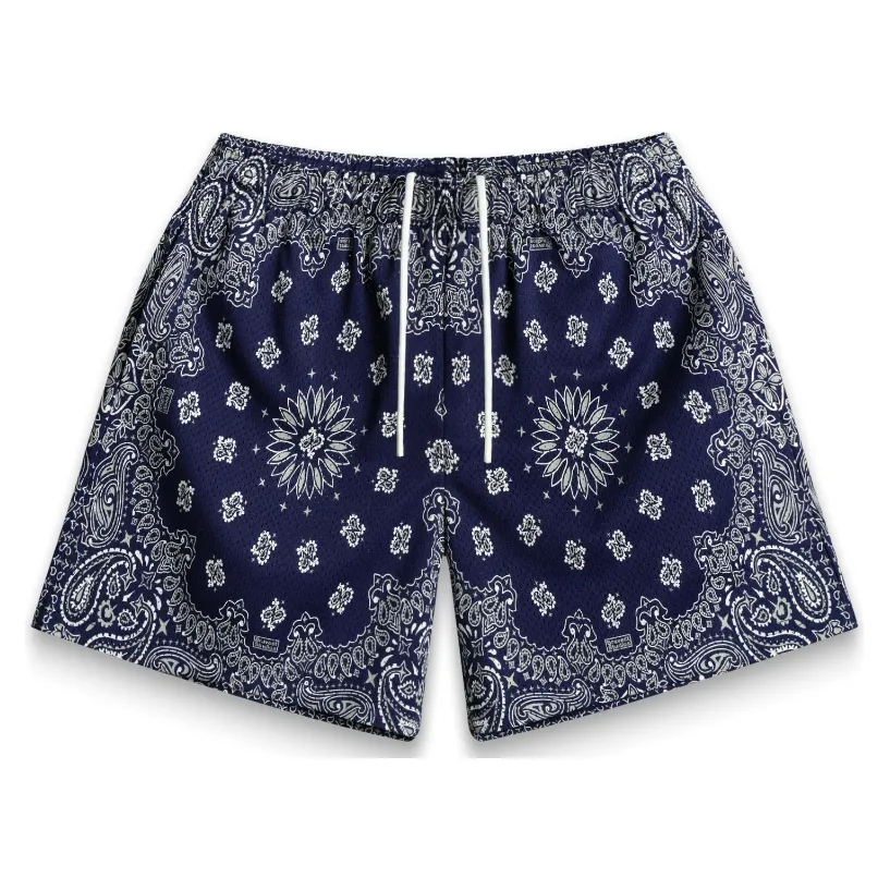 703043 Bravest Studios Paisley Two-Tone Shorts 'Navy'