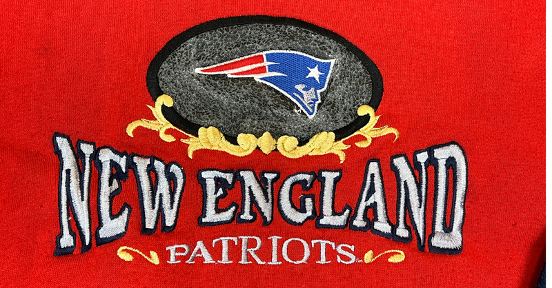 (90s) New England Patriots Embroidered NFL Crewneck