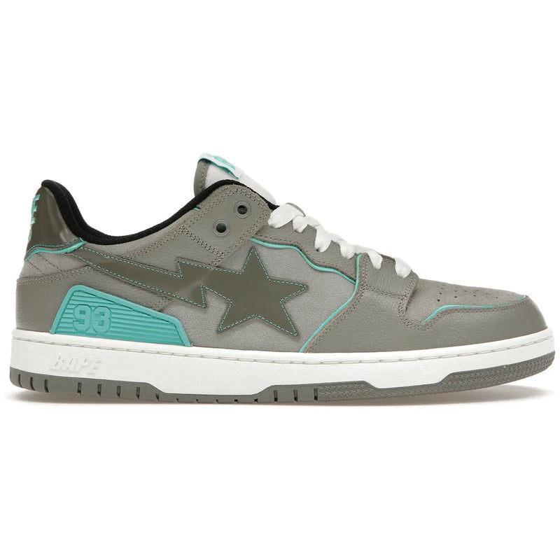 A Bathing Ape Bape SK8 Sta Grey Turquoise