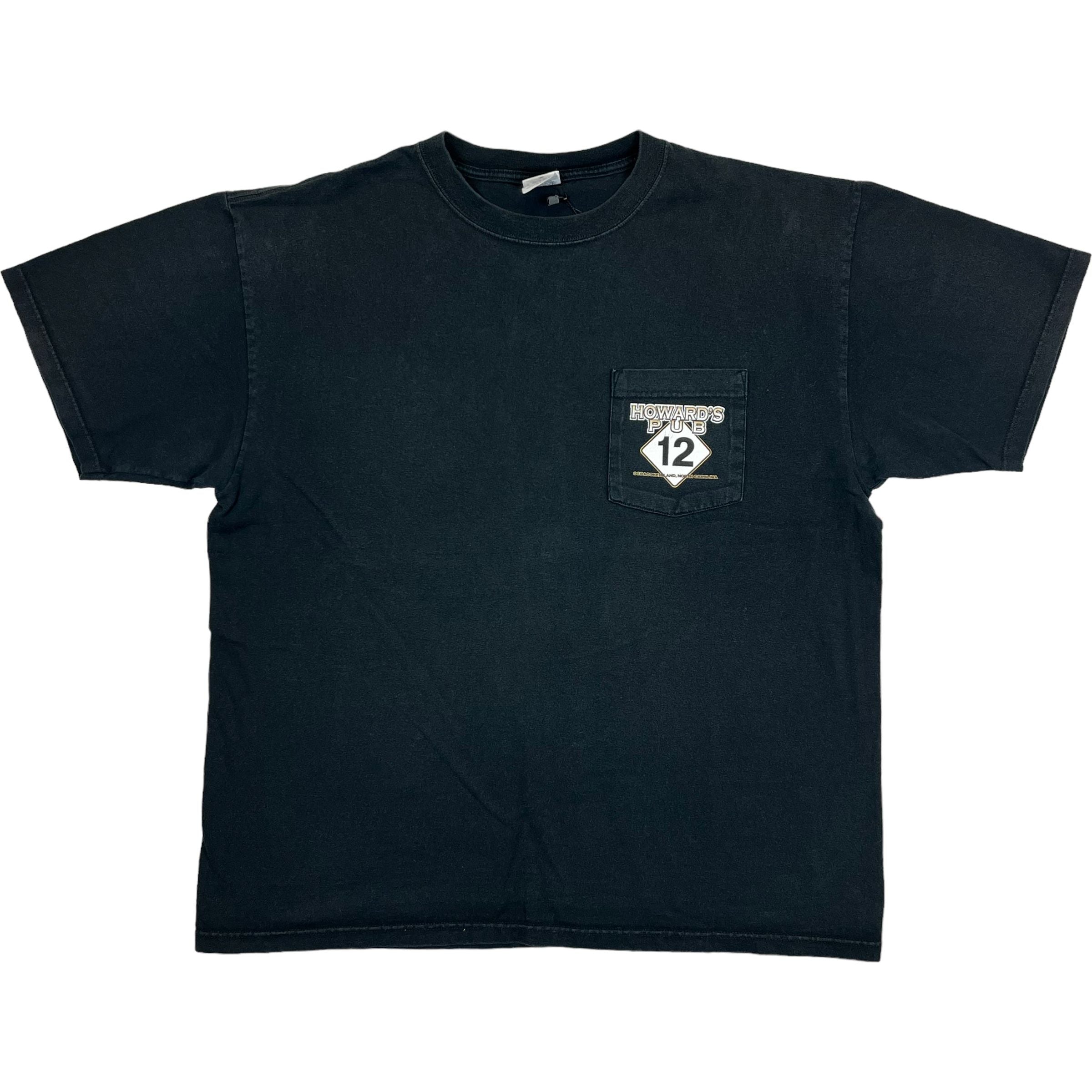 275060 (00s) Howard's Pub Motorcycle Biker Pocket T-Shirt