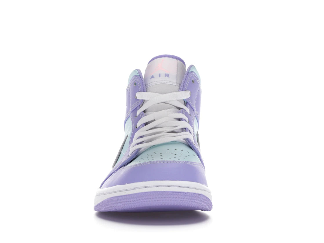 826161 Jordan 1 Mid Purple Aqua