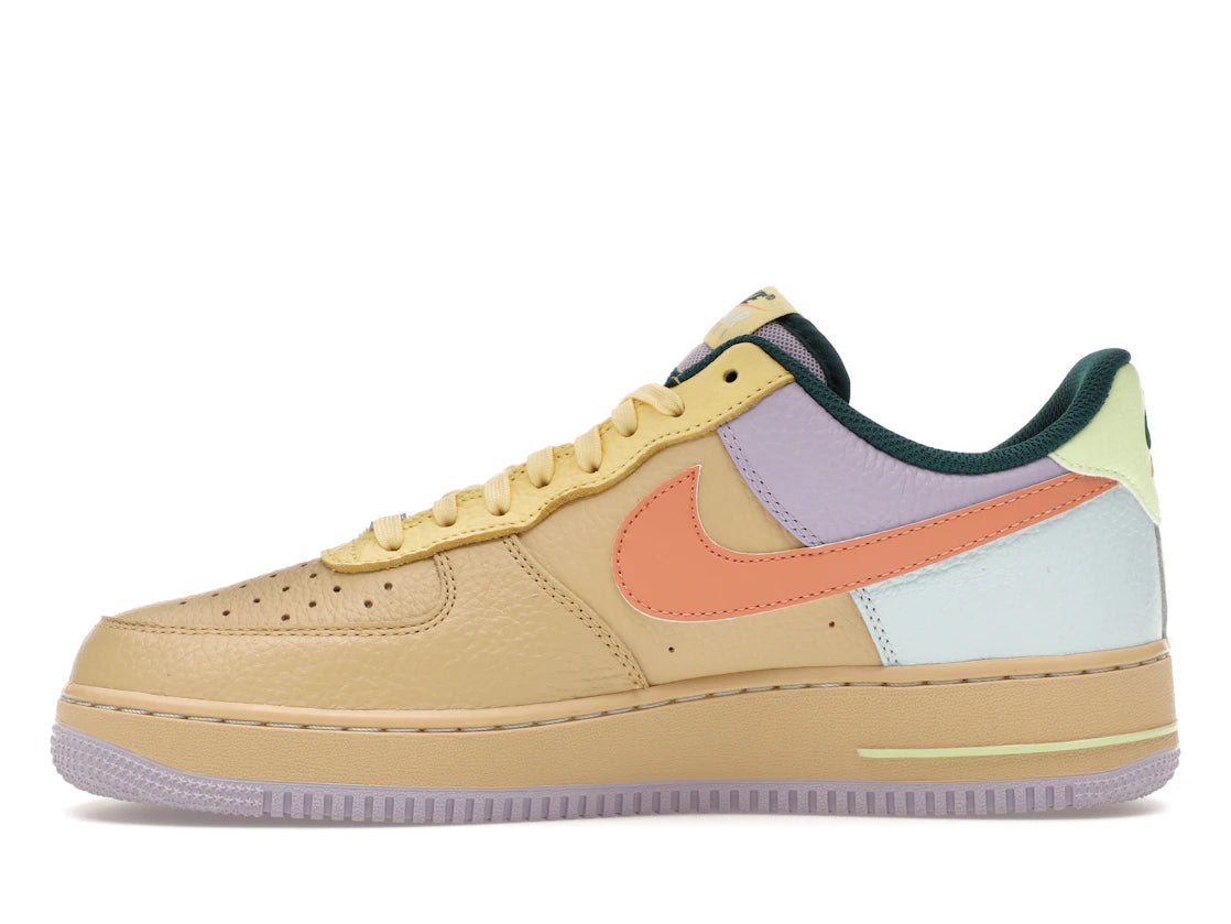 657395 Nike Air Force 1 Low '07 Sesame Hydrangeas Soft Yellow Apricot Agate