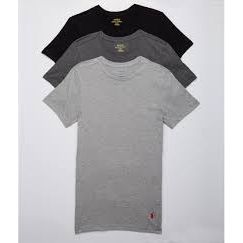 Polo Ralph Lauren Slim Fit Tee (3 Pack) - Light Grey/Dark Grey/Black