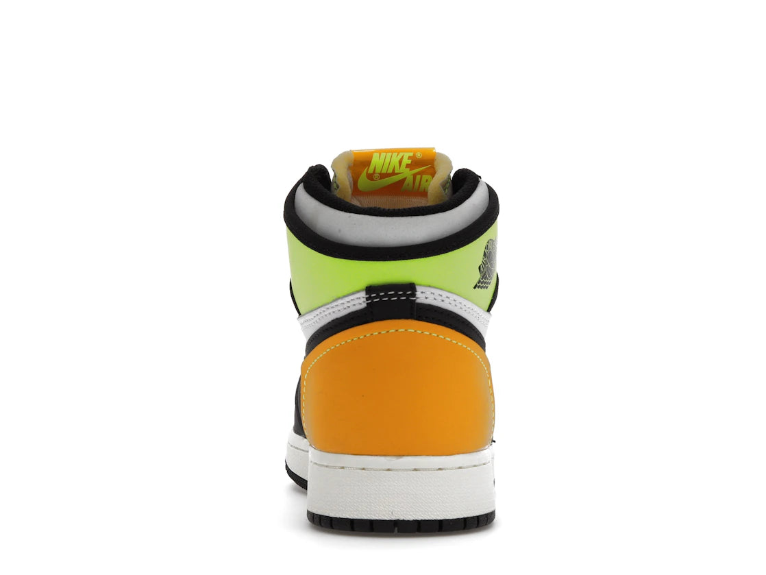 595351 Air Jordan 1 Retro High OG GS 'Volt Gold'
