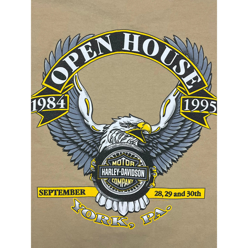 (1995) Harley Davidson Motorcycles York PA Bald Eagle T-Shirt