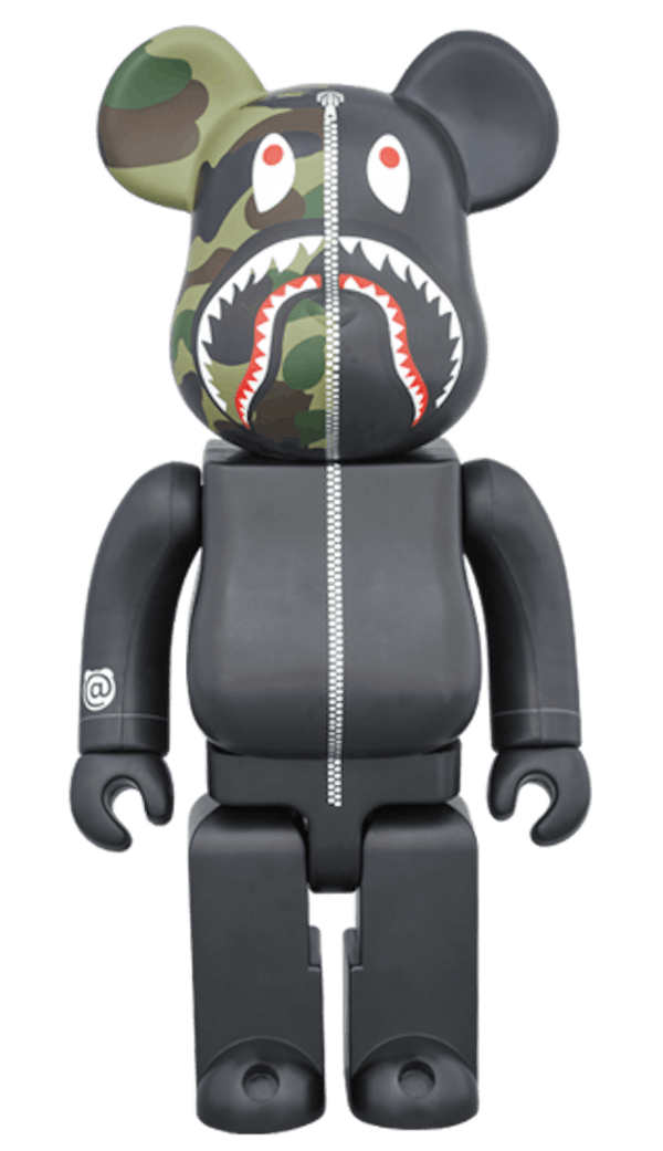 Bearbrick A Bathing Ape 1st Camo Shark 400% Black