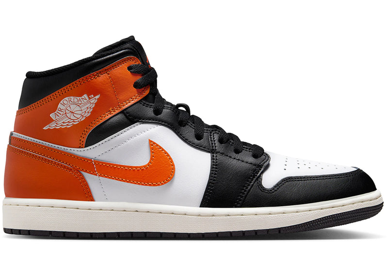 Jordan 1 Mid Black Toe Starfish