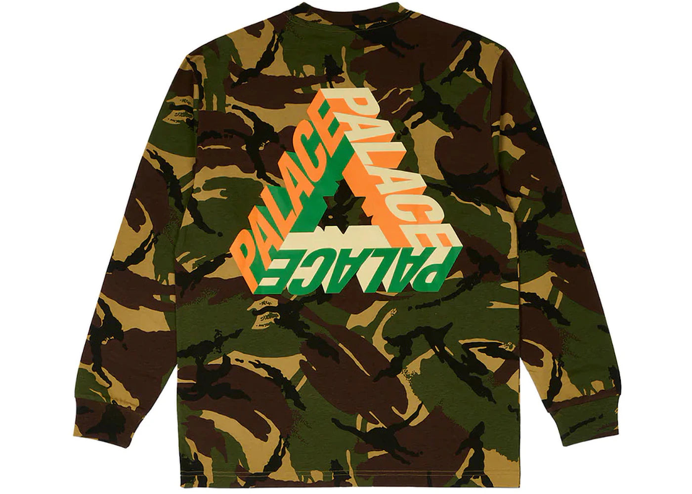 702957 Palace P-3D Longsleeve (FW23) Woodland Camo