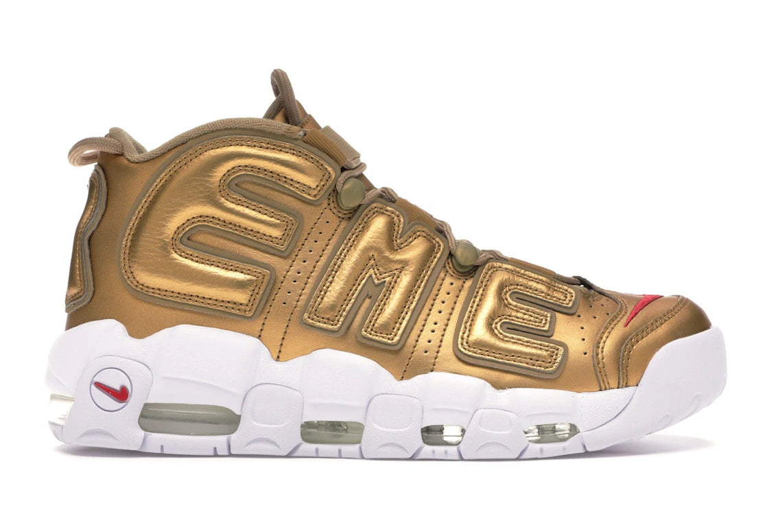 SP6824 Nike Air More Uptempo Supreme Suptempo Gold