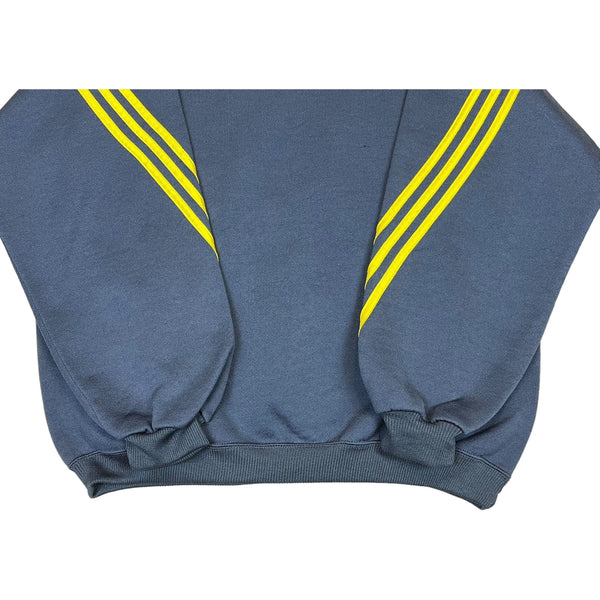 (90s) Adidas Navy Blue/Neon Essential Crewneck