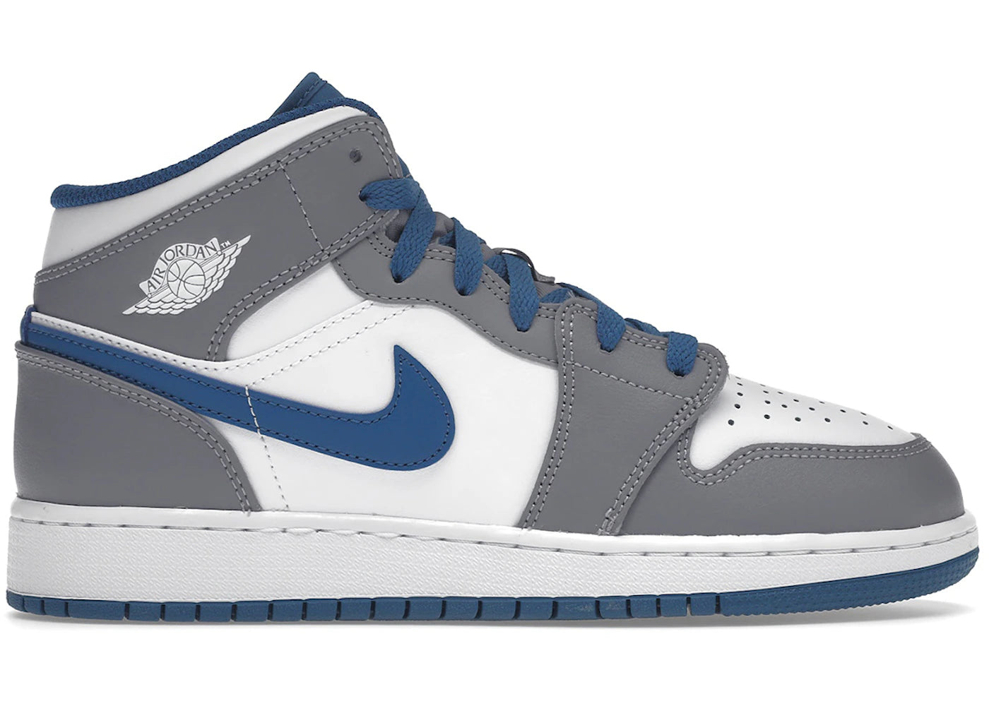 416492 Jordan 1 Mid True Blue Cement (GS)