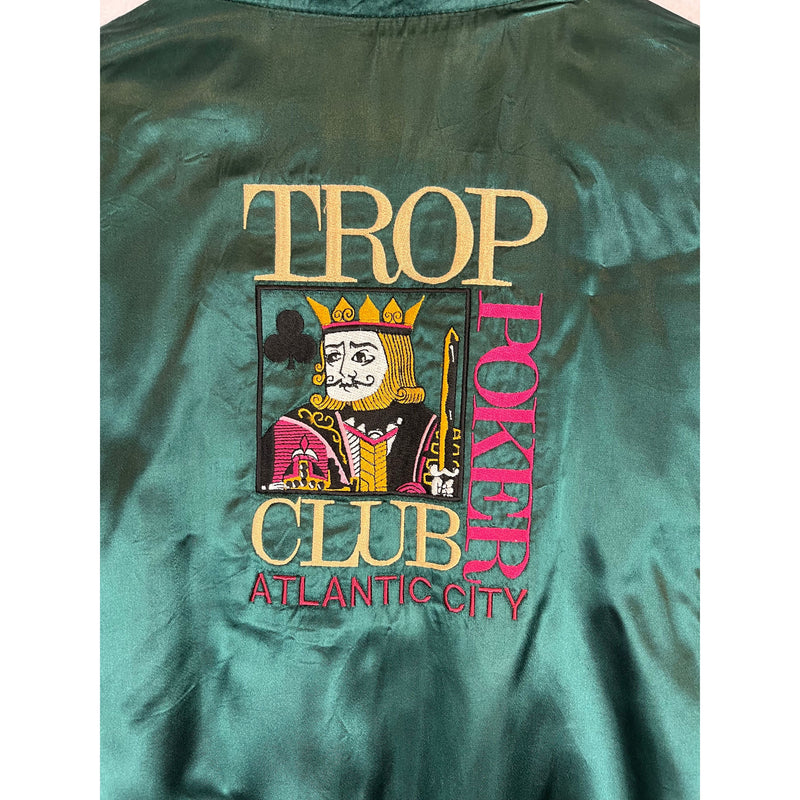 (80s) Tropicana Poker Club Atlantic City Casino Satin Jacket