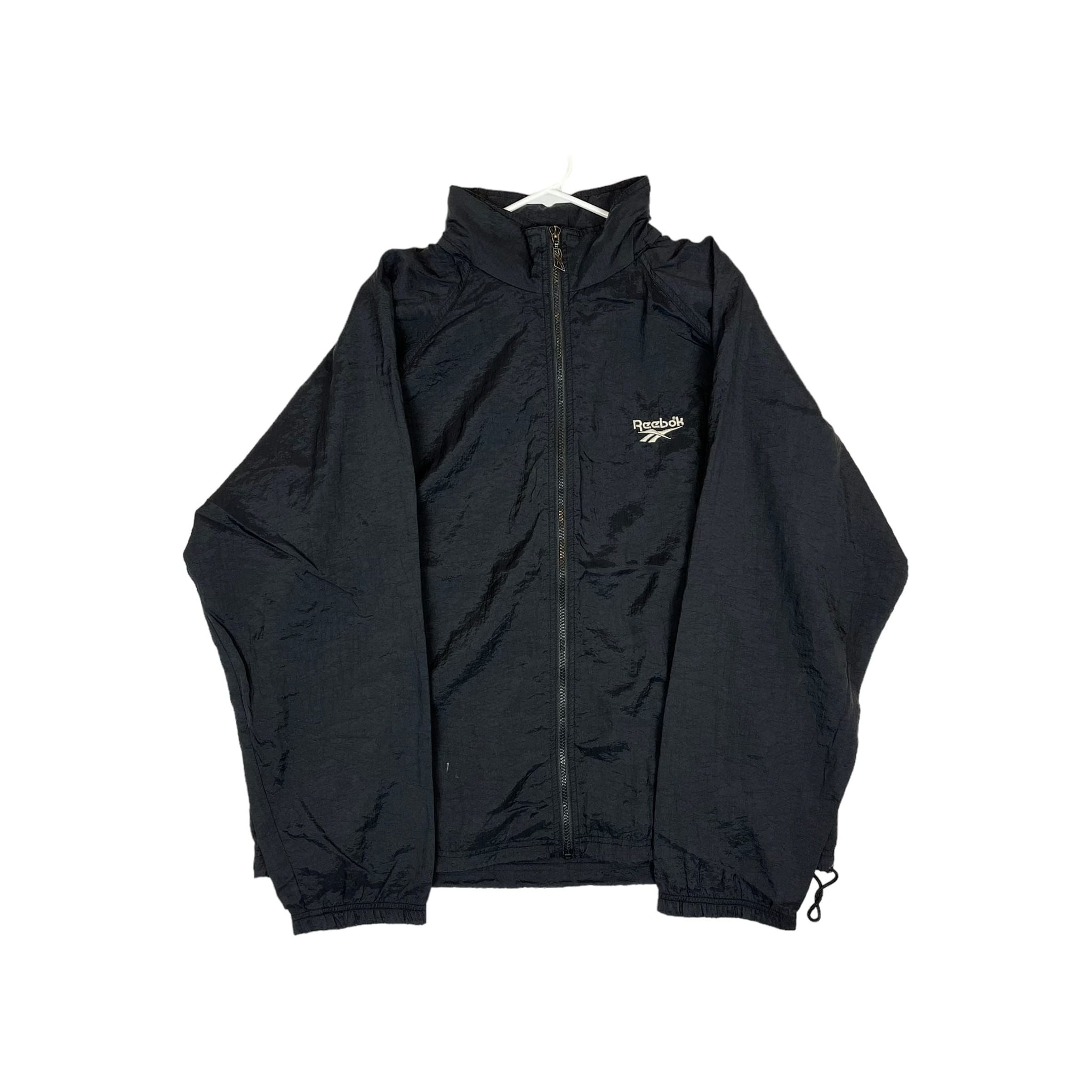 268035 (90s) Reebok All Black Windbreaker w/ Hood