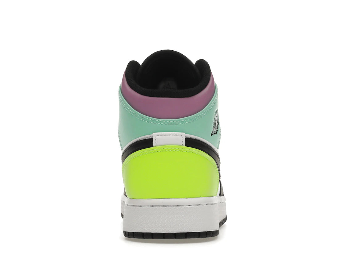 SP9856 Jordan 1 Mid Pastel Black Toe (GS)